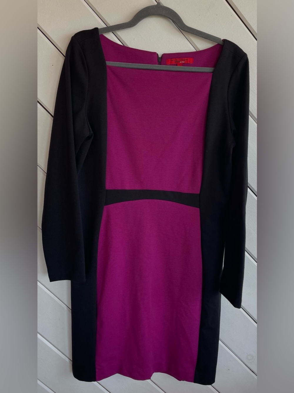 Narciso Rodriguez for Design Nation Color Block Stretch Knit Sheath Dress L